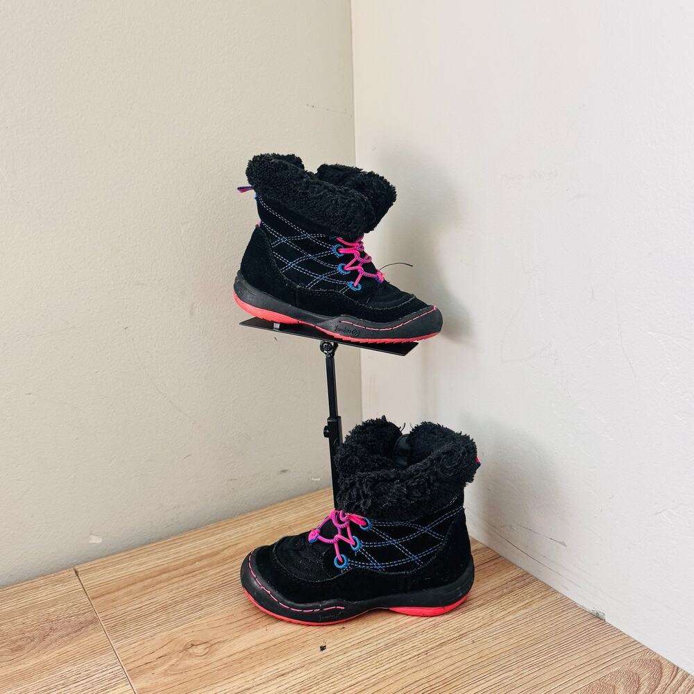Jambu Girls Collett2 High Waterproof Boots Black And Pink Size 8